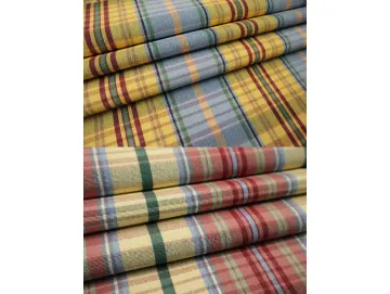 Möbelstoff Kariert Bezugsstoff Luxus Polsterstoff doppelseitig Dekostoff Vintage