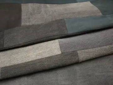 Möbelstoff Jeans 100% Baumwolle Bezugsstoff Polsterstoff Patchwork-Optik für Nähen Sofa Couch Sessel Eckbank Edel luxuriös luxus Naturfaser Baumwollstoff Stoff Jeansstoff