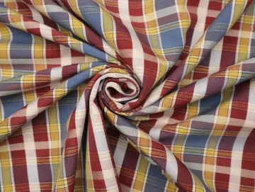 Möbelstoff Kariert Bezugsstoff Polsterstoff doppelseitig Dekostoff für Sofa Eckbank Couch Stuhl Soft Elegant Hochwertiger Designer Edel Vintage Retro Stoff