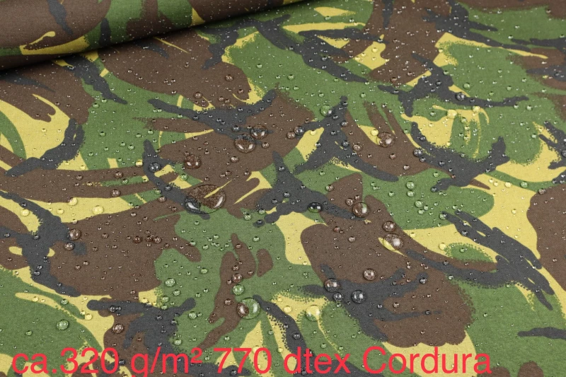 Militärstoff Cordura Oxford Wasserfest Camouflage Tarndruck Tarnmuster Tarnung Flecktarn Tarnstoff Tarnmuster Outdoor Militär Segeltuch Armeestoff Wetterfest Nato UNO Wassersäule 10.000 mm