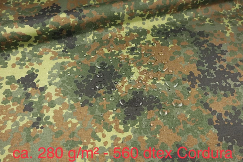 Militärstoff Cordura Oxford Wasserfest Camouflage Tarndruck Tarnmuster Tarnung Flecktarn Tarnstoff Tarnmuster Outdoor Militär Segeltuch Armeestoff Wetterfest Nato UNO Wassersäule 10.000 mm