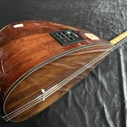 Saz Baglama Kisa Sap Ardic Yaprak Kanada Kapak Tam Profesyonel 40 Tekne Fishman Abanoz Sedef Bağlama